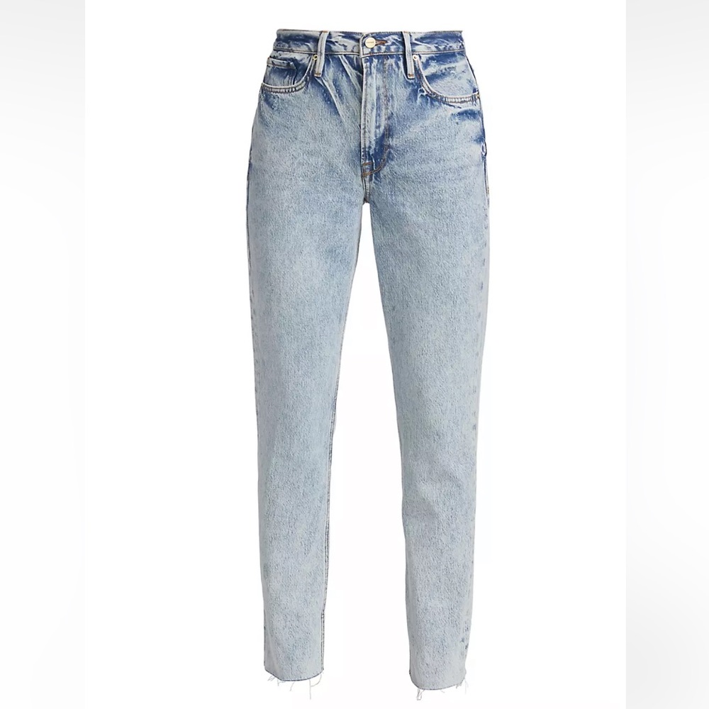 FRAME DENIM | Le Piper Raw Hemmed Straight Leg Jeans Size 27